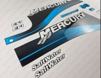 Mercury 90HP EFI Saltwater Outboard Decal Kit BLUE